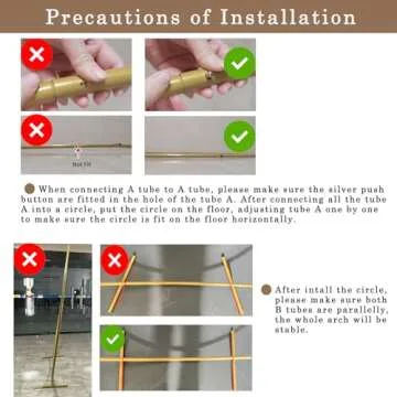 6.6FT Balloon Arch Stand Metal Round Backdrop Stand Circle Balloon Arch Frame Wedding Arches with Storage Bag for Ceremony Birthday Party Baby Shower Decoration