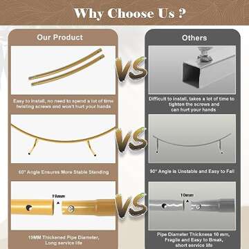 6.6FT Balloon Arch Stand Metal Round Backdrop Stand Circle Balloon Arch Frame Wedding Arches with Storage Bag for Ceremony Birthday Party Baby Shower Decoration