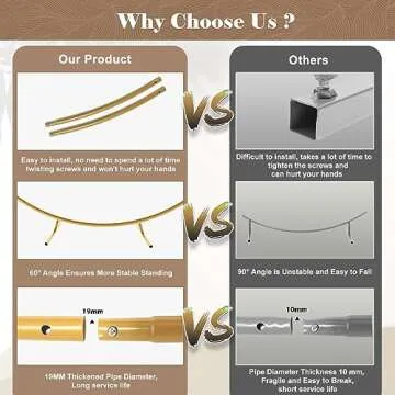 6.6FT Balloon Arch Stand Metal Round Backdrop Stand Circle Balloon Arch Frame Wedding Arches with Storage Bag for Ceremony Birthday Party Baby Shower Decoration