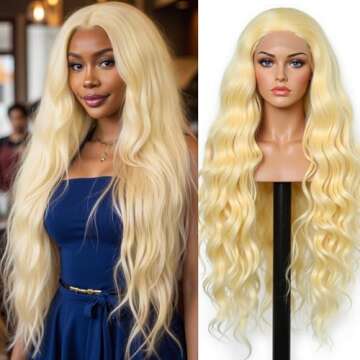 XFJT 613 13x6 Lace Front Wig Human Hair 613 Lace Front Wig Human Hair Body Wave Blonde Lace Front Wi...