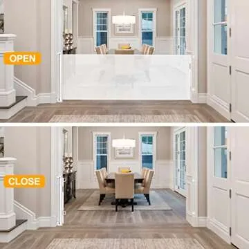 180 Inch Retractable Baby Gates for Safety and Style