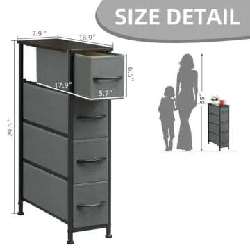 Somdot Narrow Dresser: Stylish Storage for Small Spaces