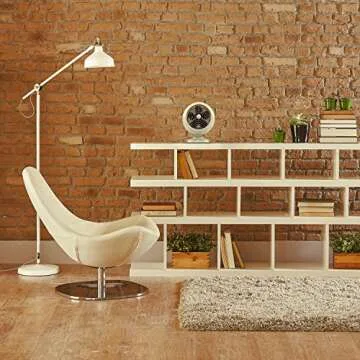 Vornado VFAN Sr. Pedestal and VFAN Mini Classic Personal Vintage Air Circulator Fans, Vintage White