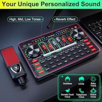 Podcast Microphone Bundle with Live Sound Board Mixer