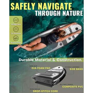 Durable HEYBOARD Inflatable Paddle Board with Accessories