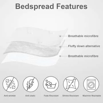 Stylish Hansleep White Quilt Set for Year-Round Comfort