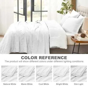 Stylish Hansleep White Quilt Set for Year-Round Comfort