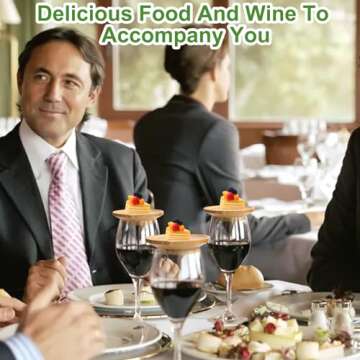 Palksky Wine Glass Charcuterie Topper Set - 4PCS Bamboo Coasters for Parties