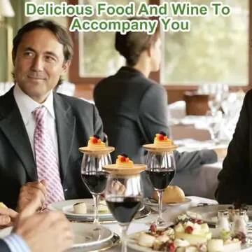 Palksky Wine Glass Charcuterie Topper Set - 4PCS Bamboo Coasters for Parties