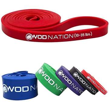 WOD Nation Single Pull Up Assistance Band – 41 inch Resistance Bands for Pullup, Chin Ups, Stretch...