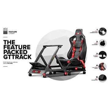 Next Level Racing GTTrack Simulator Cockpit (NLR-S009) - Ultimate Racing Rig for Pros