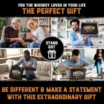 Whiskey Smoker Kit with Torch and 8 Wood Chips