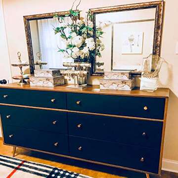 Osring 4 Inch Gold Tapered Metal Furniture Legs for DIY