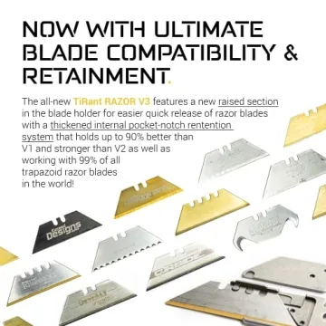 Earth-Friendly Exceed Designs TIRANT RAZOR V3 - Titanium Utility Knife