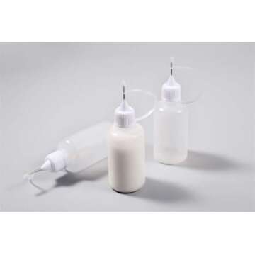 Onwon 10 Pieces Precision Needle Tip Glue Bottle Applicator 1 Ounce/ 30 ml Empty Applicator Glue Oiler Squeeze Bottle for Paper Quilling DIY Craft