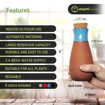 SmartiLiving Ollas | 12oz Terracotta Self Watering Globes