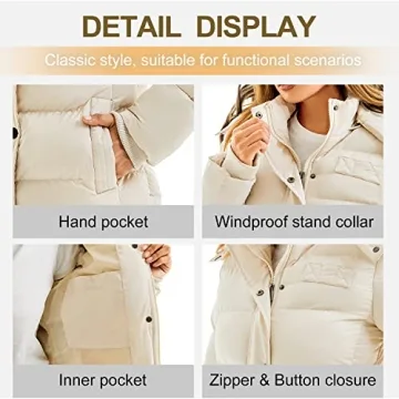 FARVALUE Stylish Waterproof Winter Coat for Women