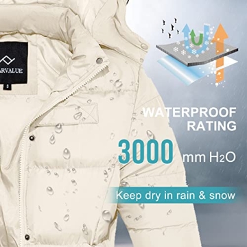 FARVALUE Stylish Waterproof Winter Coat for Women