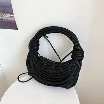 Stylish Knotted Woven Tote Handbag for Women