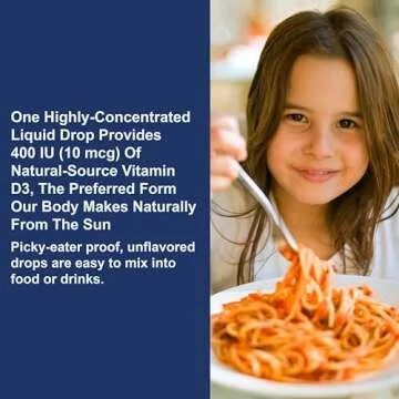 Carlson - Kid's Super Daily D3, Kids Vitamin D Drops, 400 IU (10 mcg) per Drop, Heart & Immune Health, Vegetarian, Liquid Vitamin D Drops, Unflavored, 365 Drops