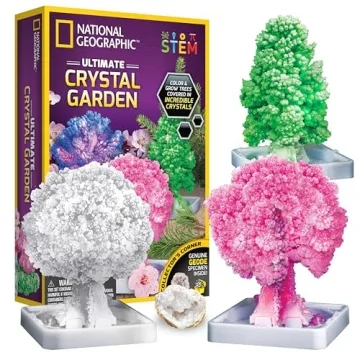 NATIONAL GEOGRAPHIC Craft Kits for Kids - Crystal Growing Kit - Create Stunning Crystal Trees, Perfe...