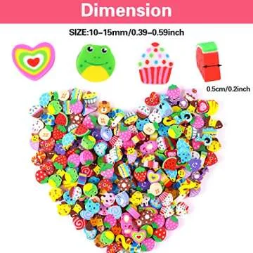 JUNEBRUSHS 150 Pieces Mini Erasers for Kids Bulk, Novelty Animal Erasers,Pencil Erasers Assortment, ...