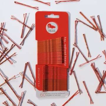 Stylish How to be a Redhead Bobby Pins - 60 Count