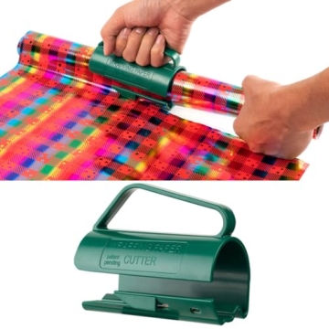MARCHMARS Green Wrapping Paper Roll Cutter for Easy Cutting