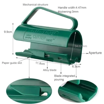 MARCHMARS Green Wrapping Paper Roll Cutter for Easy Cutting