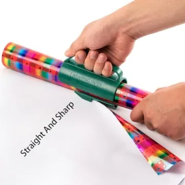 MARCHMARS Green Wrapping Paper Roll Cutter for Easy Cutting