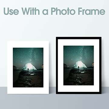 Golden State Art, White Pre-Cut 11x14 Picture Mat for 8.5x11 Photo, with Acid Free White Core Matte Sets. Includes 10 Bevel Cut Mattes, Backing Backers Board & Clear Bags (Complete Set, 10-Pack)