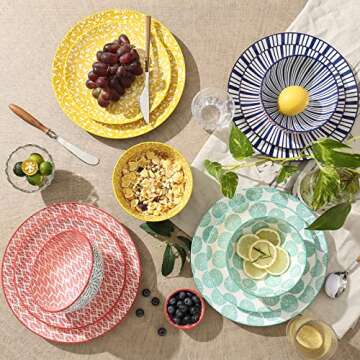 Selamica 12-Piece Ceramic Dinnerware Set for Home Use