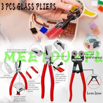 MEETDUMPL Stained Glass Kit，Stained Glass Supplies，Stained Glass Kits for Adults，with 80W Soldering Iron Kit,Glass Cutter Tool Kit,for Stained Glass Making.（Patent has been registered）.(3)