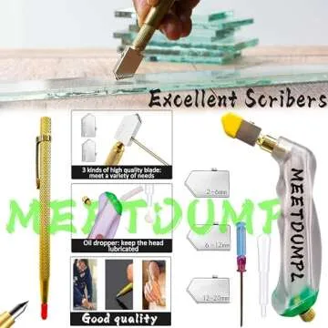 MEETDUMPL Stained Glass Kit，Stained Glass Supplies，Stained Glass Kits for Adults，with 80W Soldering Iron Kit,Glass Cutter Tool Kit,for Stained Glass Making.（Patent has been registered）.(3)