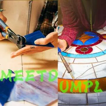 MEETDUMPL Stained Glass Kit，Stained Glass Supplies，Stained Glass Kits for Adults，with 80W Soldering Iron Kit,Glass Cutter Tool Kit,for Stained Glass Making.（Patent has been registered）.(3)