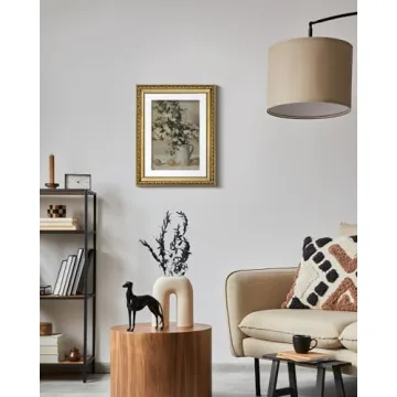 Vintage Botanical Gold Framed Wall Art for Home Elegance