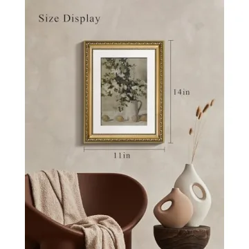 Vintage Botanical Gold Framed Wall Art for Home Elegance