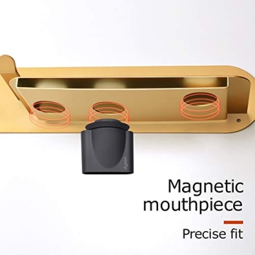 Stylish FLE Gold Hair Dryer Holder with Shelf