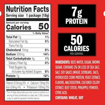 Jack Link’s Original Beef Jerky 5 Count Multipack – 100% Beef, 7g Protein