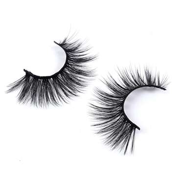 Wleec Beauty 18mm Dramatic False Eyelashes Set 3D Faux Mink Lashes Handmad Thick Fake Lashes Pack 3D/F15 (15 Pairs/3 Pack)