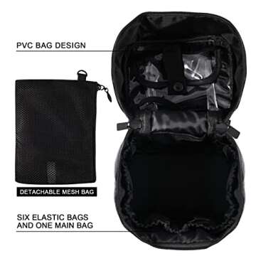 Makeup Brush Organizer Artist Small Makeup Bag Brushes Set Case Professional Travelling Brush Pen Pencil Holder Make Up Cup Storage Organizer Case Pencil Pouch Cosmetic Bag for Travel (Black)