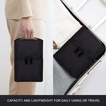 Compact Waterproof Makeup Brush Organizer Bag for Travel