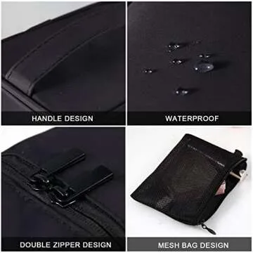 Compact Waterproof Makeup Brush Organizer Bag for Travel