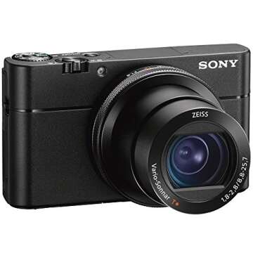 Sony Cyber-Shot RX100 VA DSC-RX100M5A 20.2 MP 4K Compact Digital Camera with F1.8 - F2.8 Zeiss 24-70mm Lens with Triple Battery Deco Gear Field Bag Case Memory Card Travel Bundle