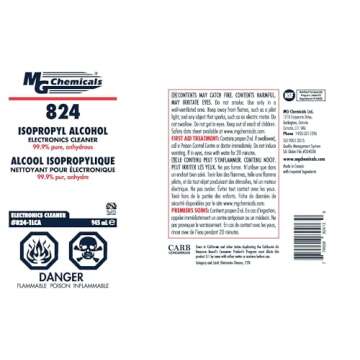MG Chemicals - 824-1L 99.9% Isopropyl Alcohol Electronics Cleaner, 945 mL (1 Quart) Liquid Bottle, Clear, 32 Fl Oz (Pack of 1)