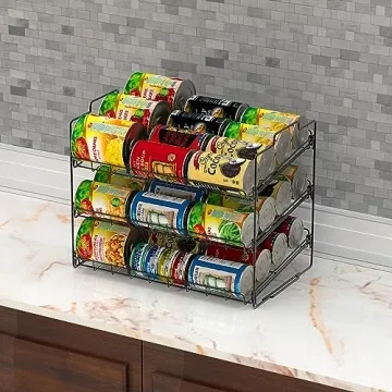 Deco Brothers Stackable Can Rack for Kitchen & Pantry