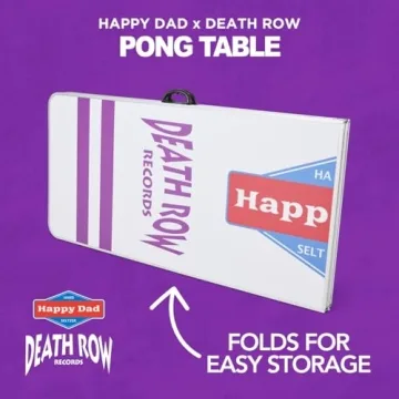 Happy Dad Portable Pong Table for Indoor & Outdoor Games