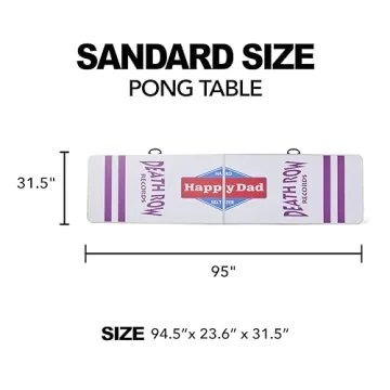 Happy Dad Portable Pong Table for Indoor & Outdoor Games