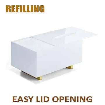 YoBa Acrylic Tissue Box Holder with Gold Legs for Decor