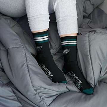 For Bare Feet NFL Crew Sock - Philadelphia Eagles